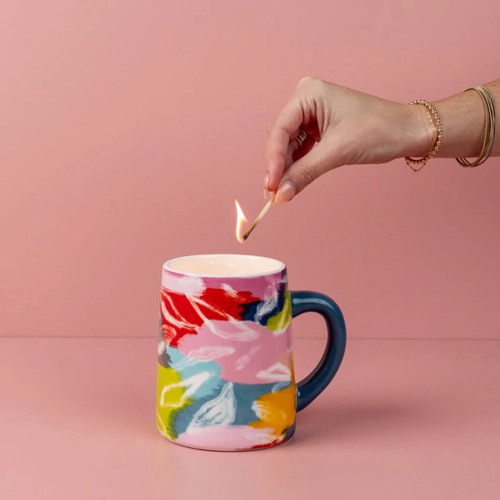 Sweet Grace Multicolored Art Mug Candle