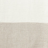 Colorblocked Linen Blanket with Tassels