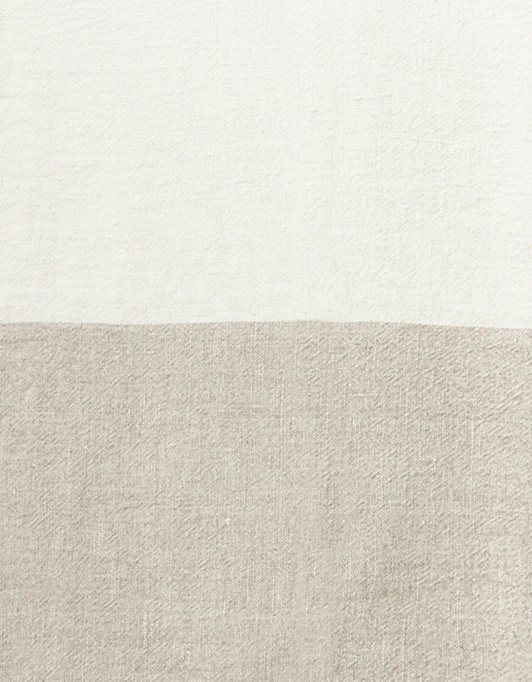 Colorblocked Linen Blanket with Tassels