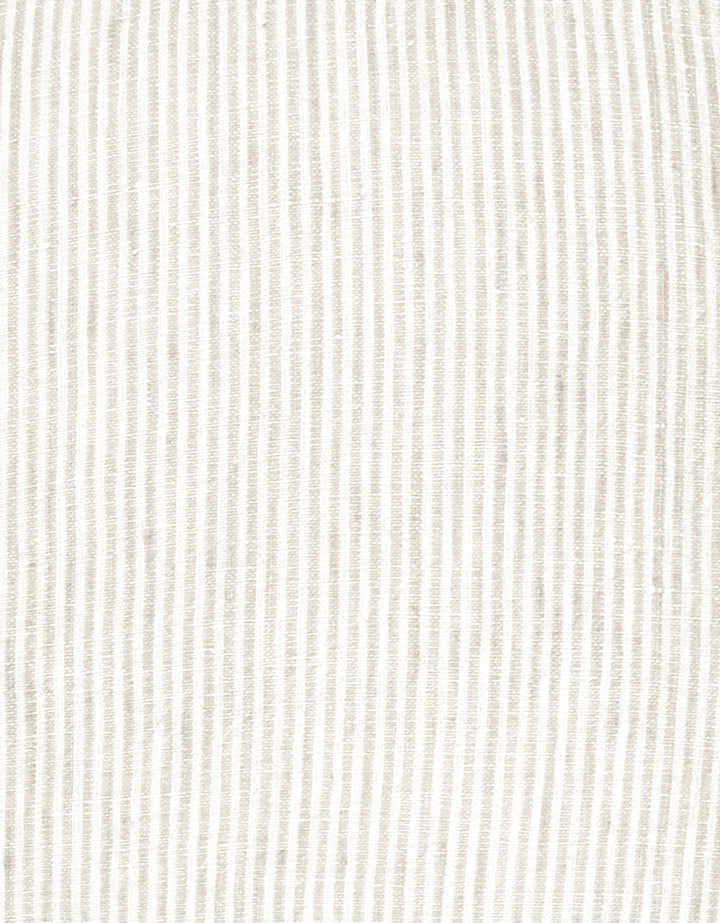 Natural Beige & White Pinstripe So Soft Linen Pillow