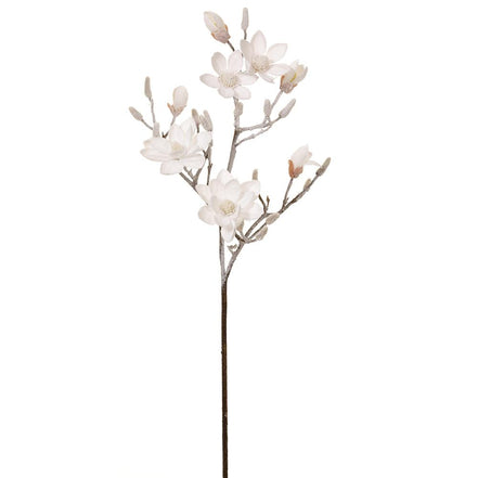 45" Snowed Magnolia Spray