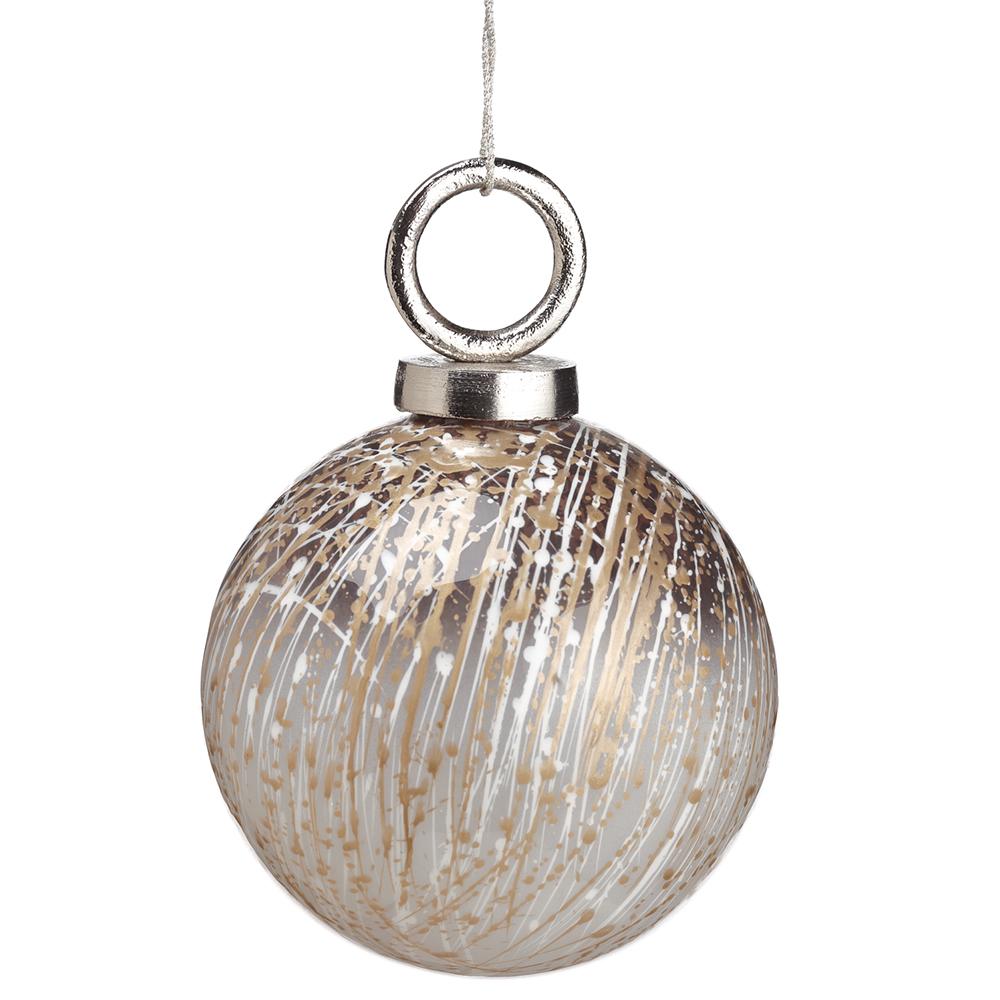 Gold & Silver Painted Ornament
