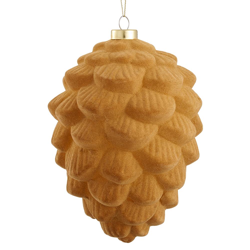 Flocked Pine Cone Ornament