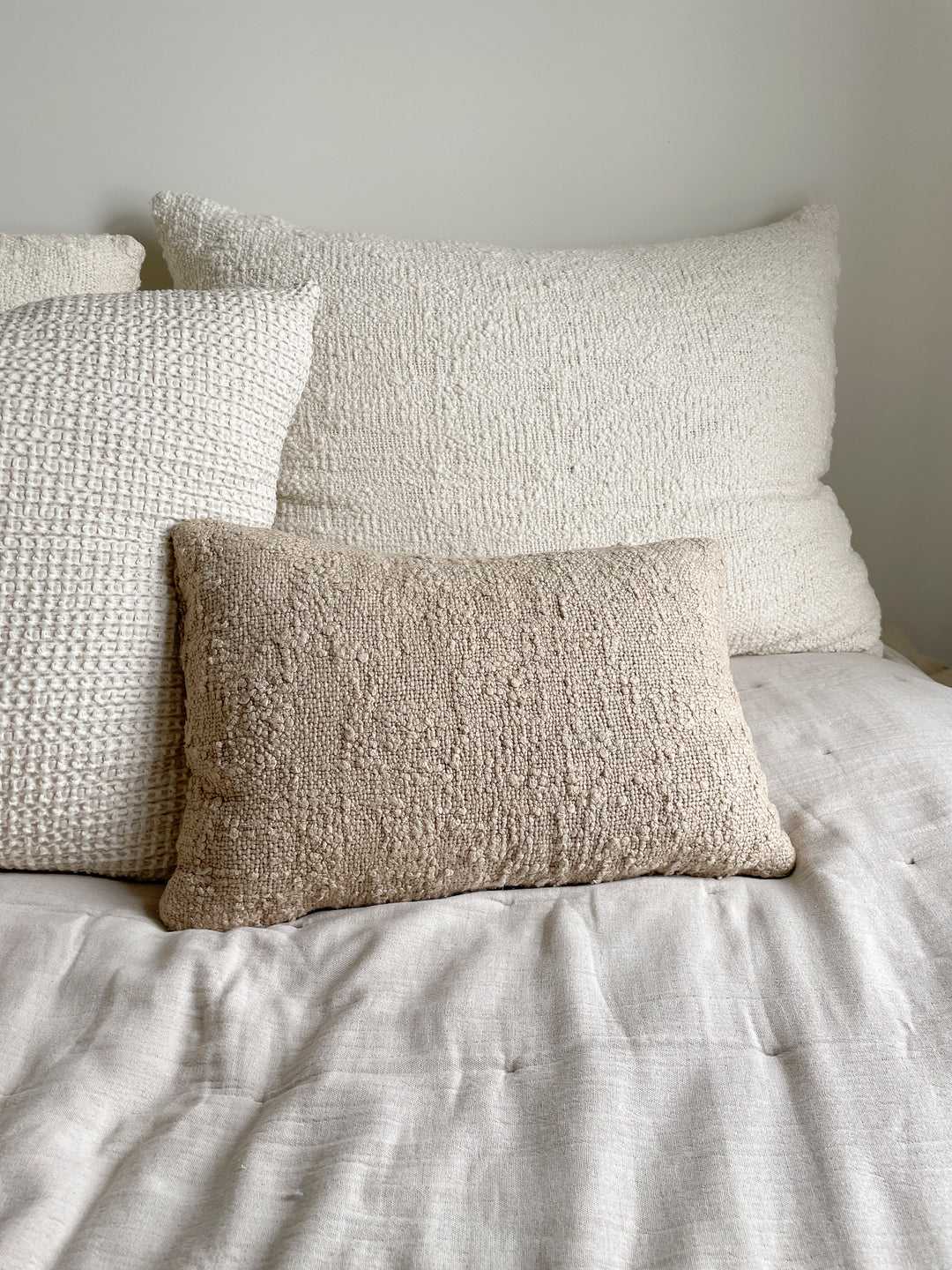 Cozy Cotton Boucle 14x20 Down Alternative Pillow