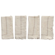 Cotton Napkins with Fringe, Set of 4