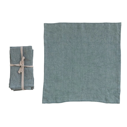 Set of 4 Stonewashed Linen Napkins