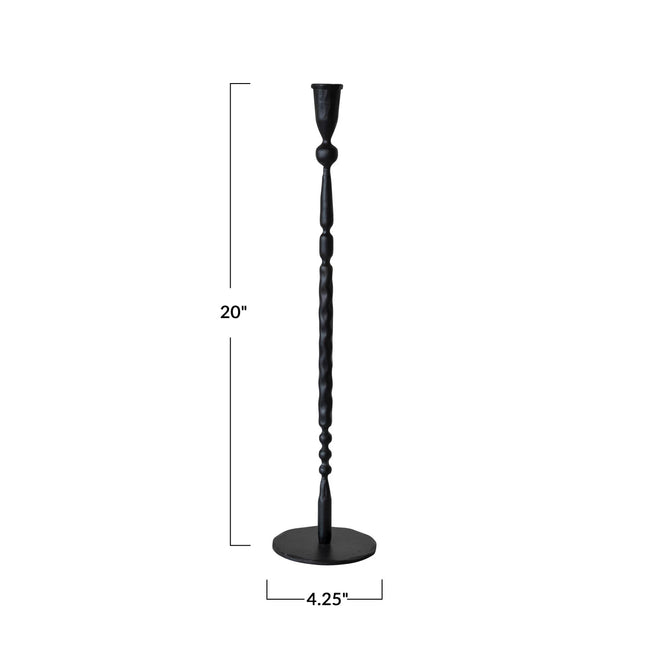 Black Cast Iron Taper Holder