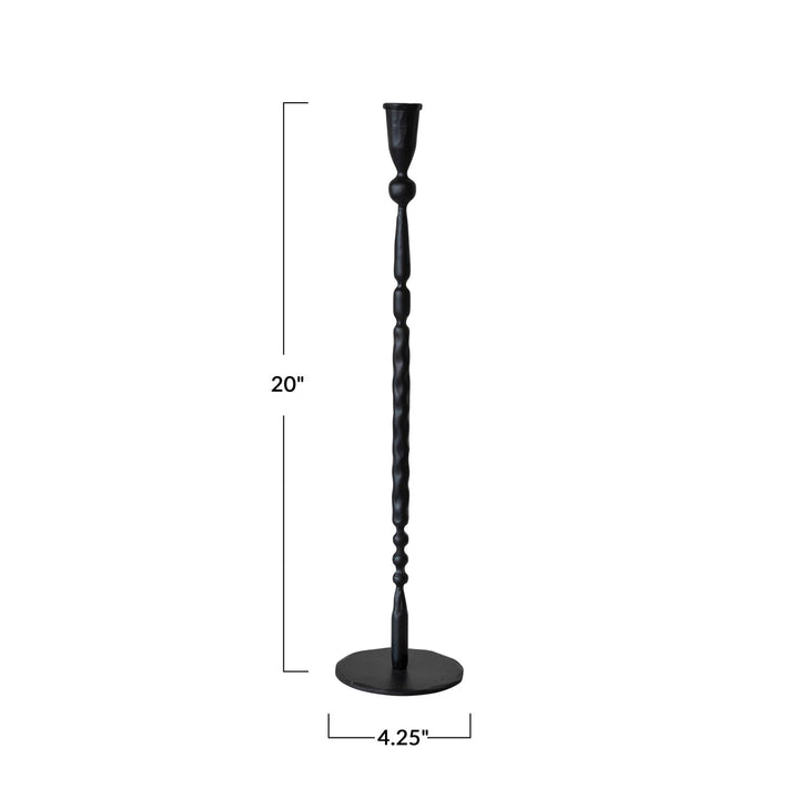 Black Cast Iron Taper Holder