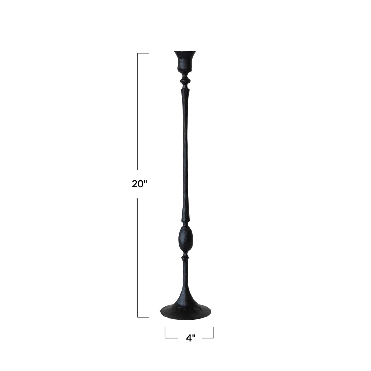 Black Cast Iron Taper Holder