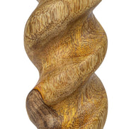 Carved Mango Wood Twisted Taper Holder