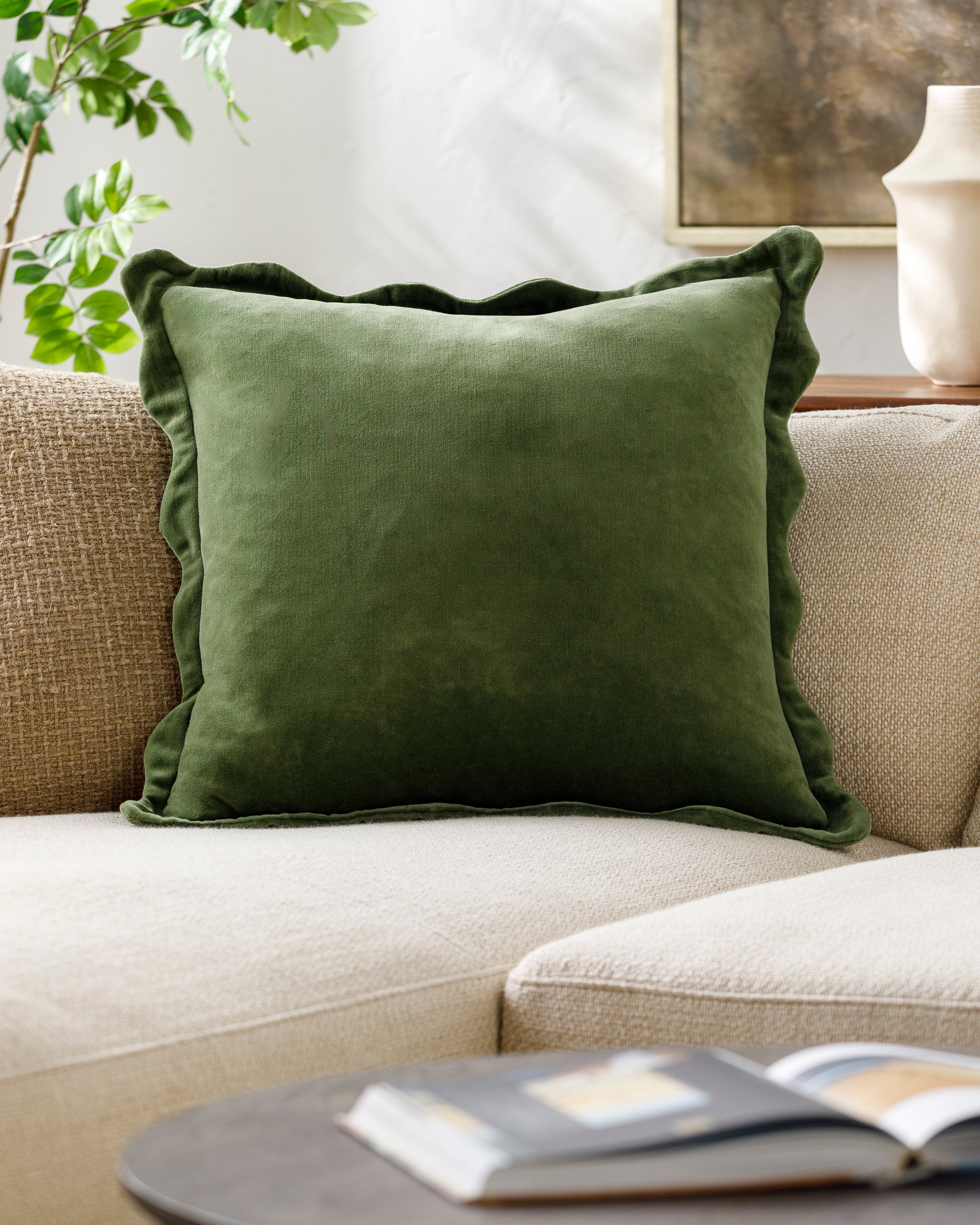 Rosette Scallop Pillow