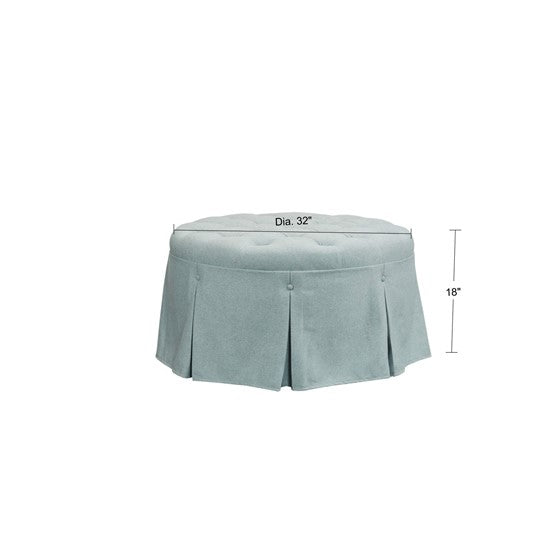 Ottoman Terri Skirted Tufted 32" Round