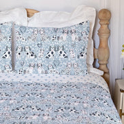 Foo Dogs Blue Quilt Set