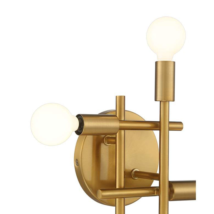 Sconce Gansett 10 1/4" High Warm Antique Brass 4-Light Wall