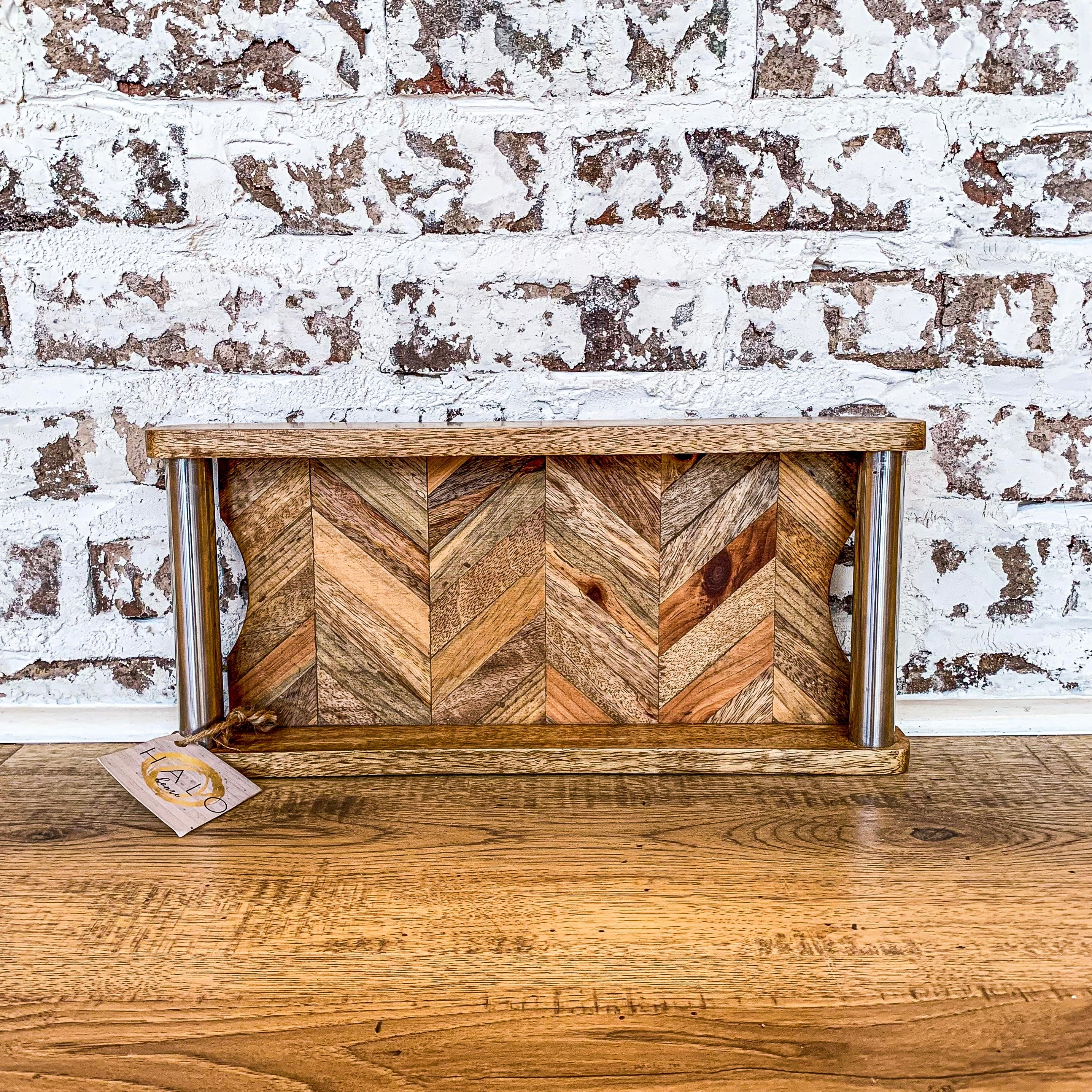 Tray Herringbone Wood GO