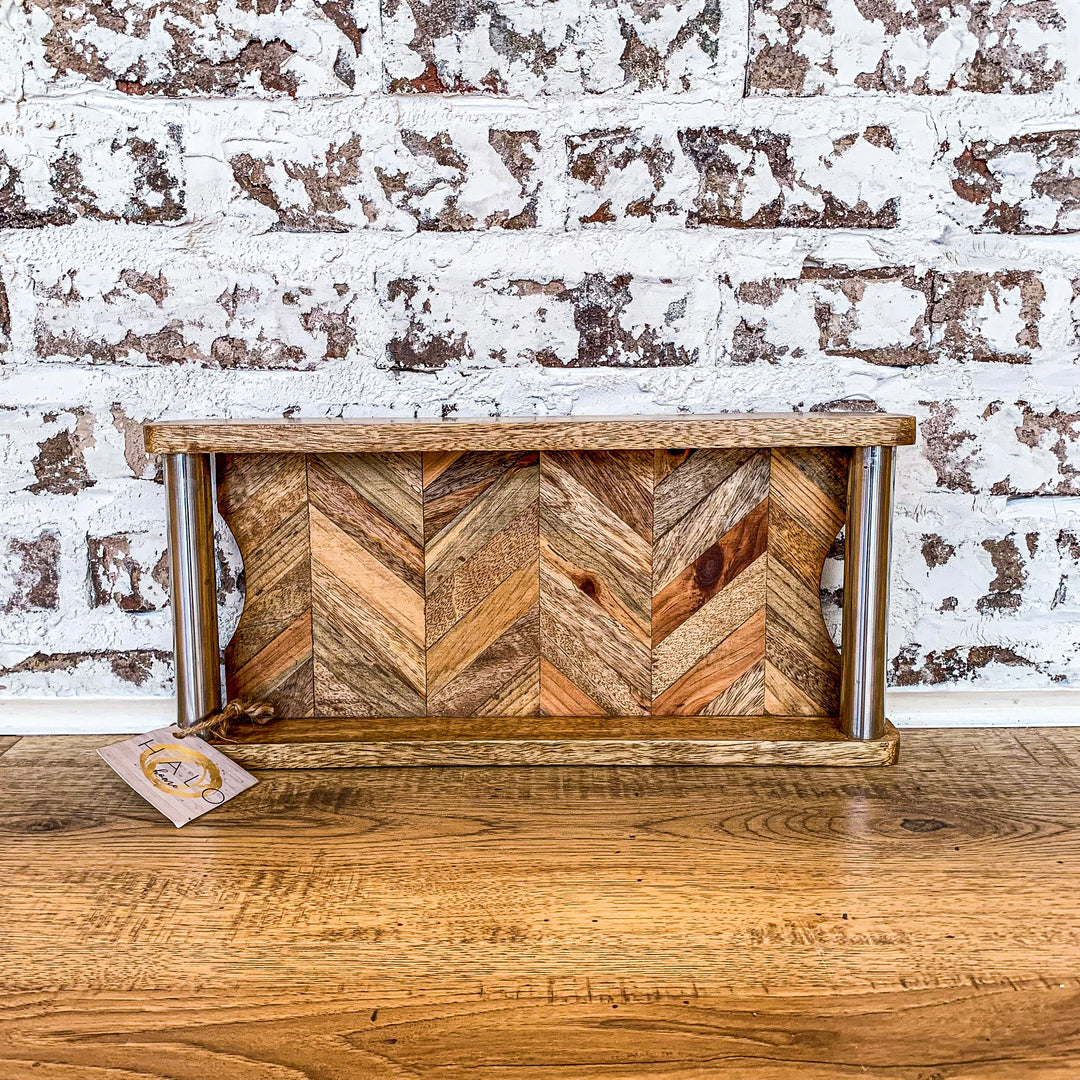 Tray Herringbone Wood GO