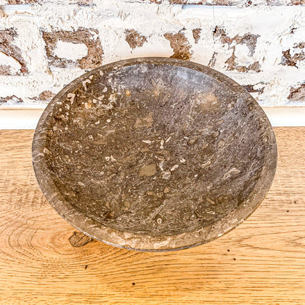 Grey Variagated Marble Bowl