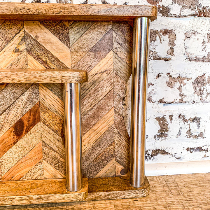 Tray Herringbone Wood GO