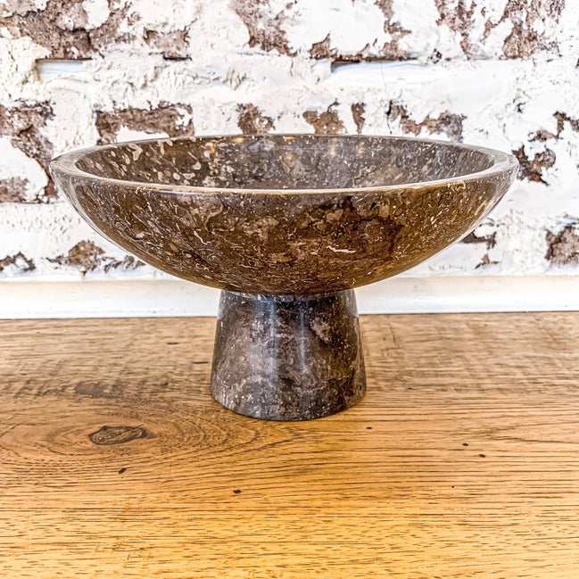 Grey Variagated Marble Bowl