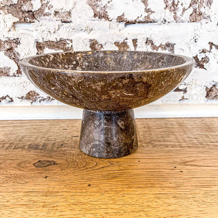 Grey Variagated Marble Bowl