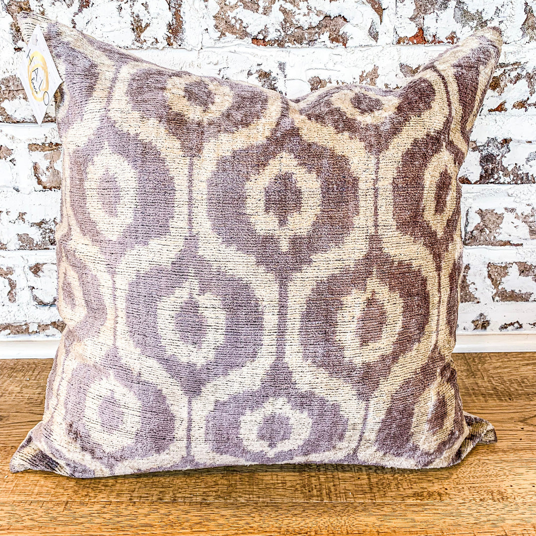 Velvet Multicolor Pattern Pillow DG