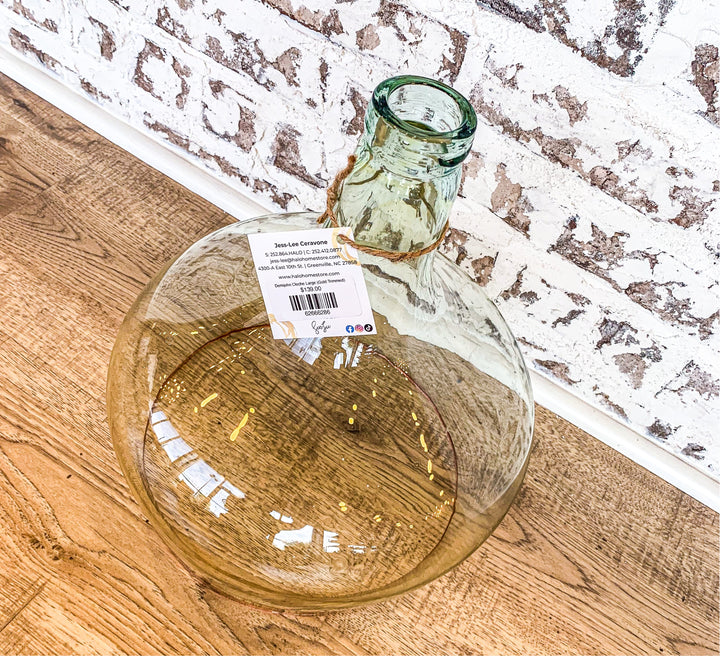 Demijohn Cloche Large (Gold Trimmed)