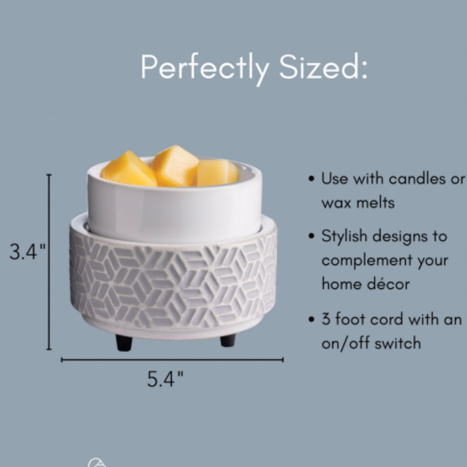 Fragrance Warmer Stone Hexagon 2-In-1