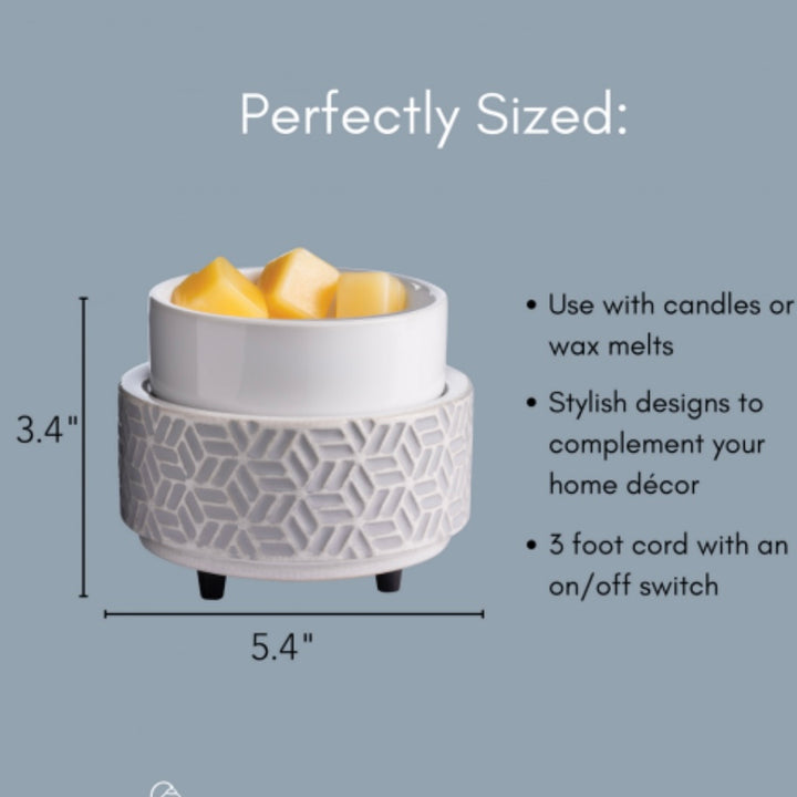 Fragrance Warmer Stone Hexagon 2-In-1