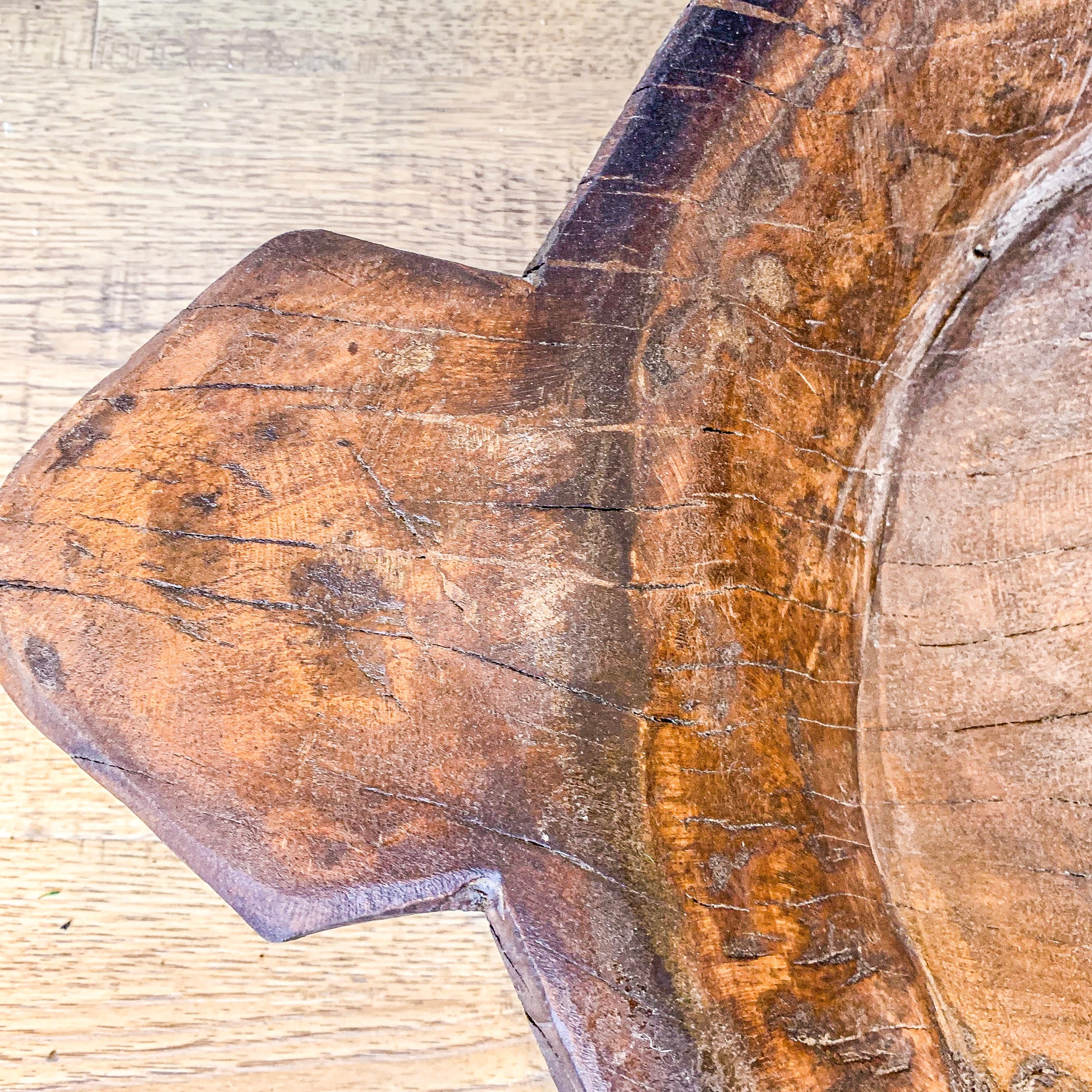 Wood Round Bowls w/ Duck Handles