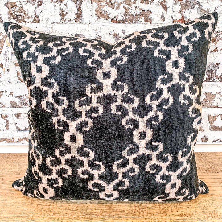 Velvet Multicolor Pattern Pillow DG