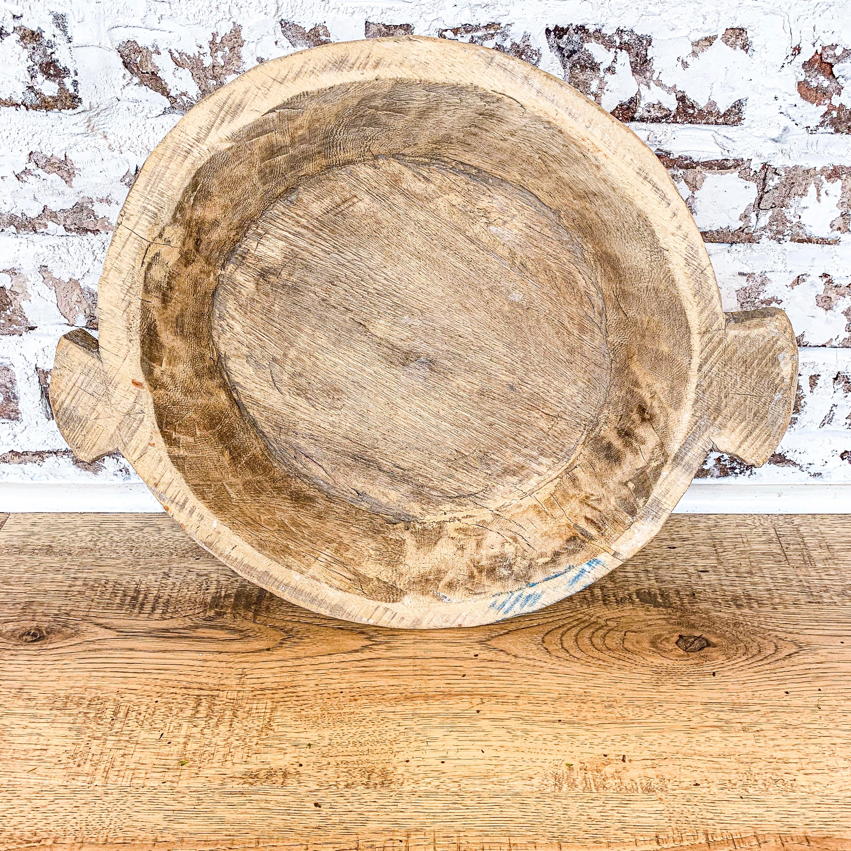 Wood Round Bowls w/ Duck Handles