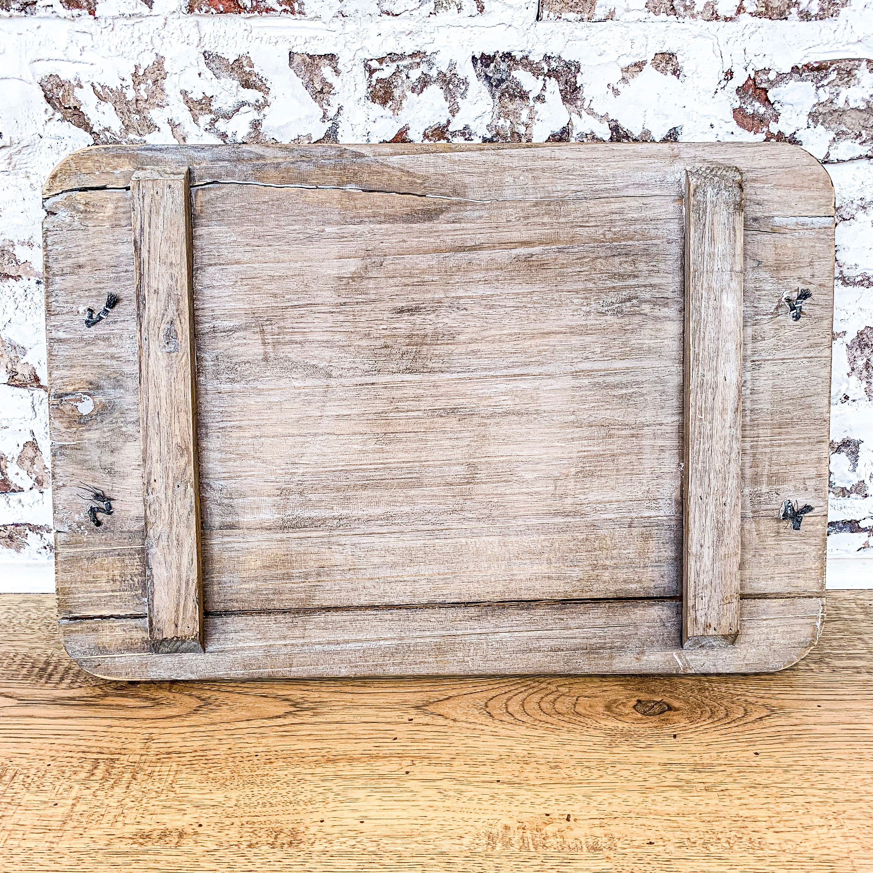 Tray Wood w/ Bead Handles 19” RH