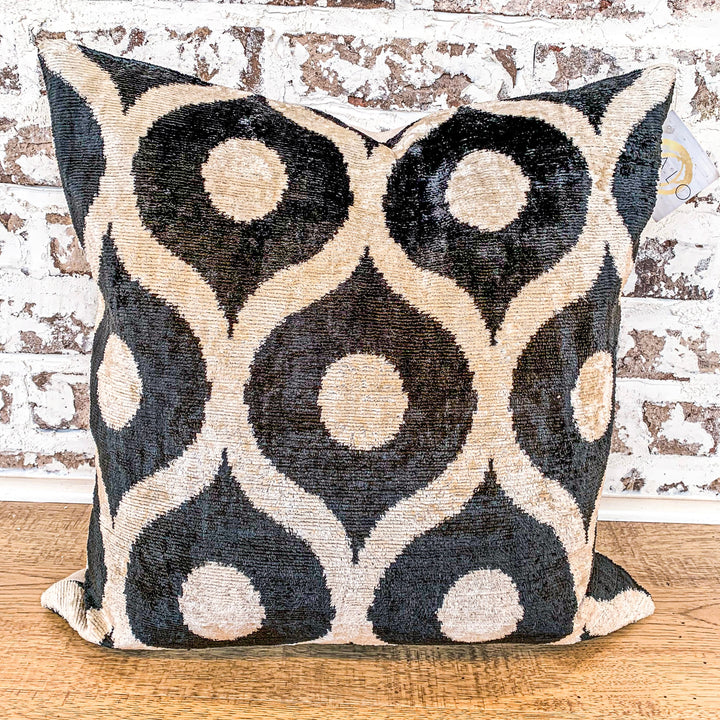 Velvet Multicolor Pattern Pillow DG