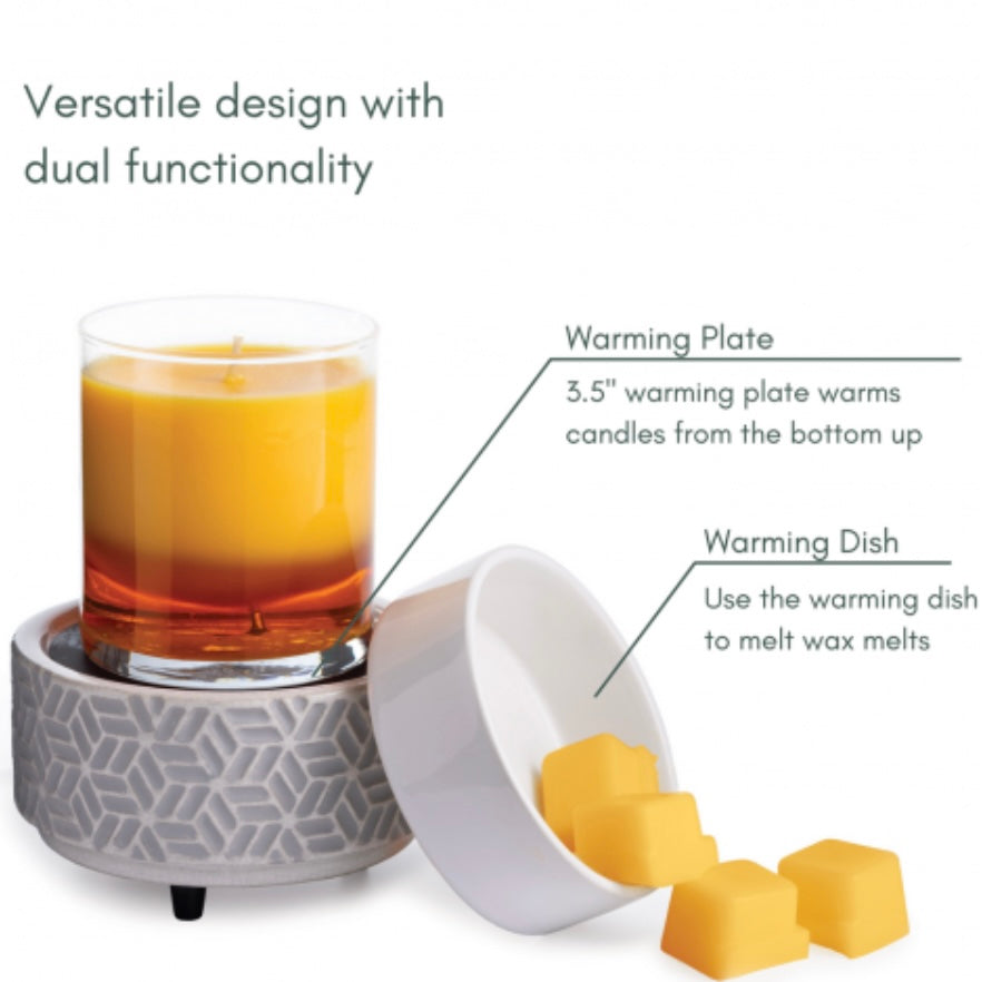 Fragrance Warmer Stone Hexagon 2-In-1