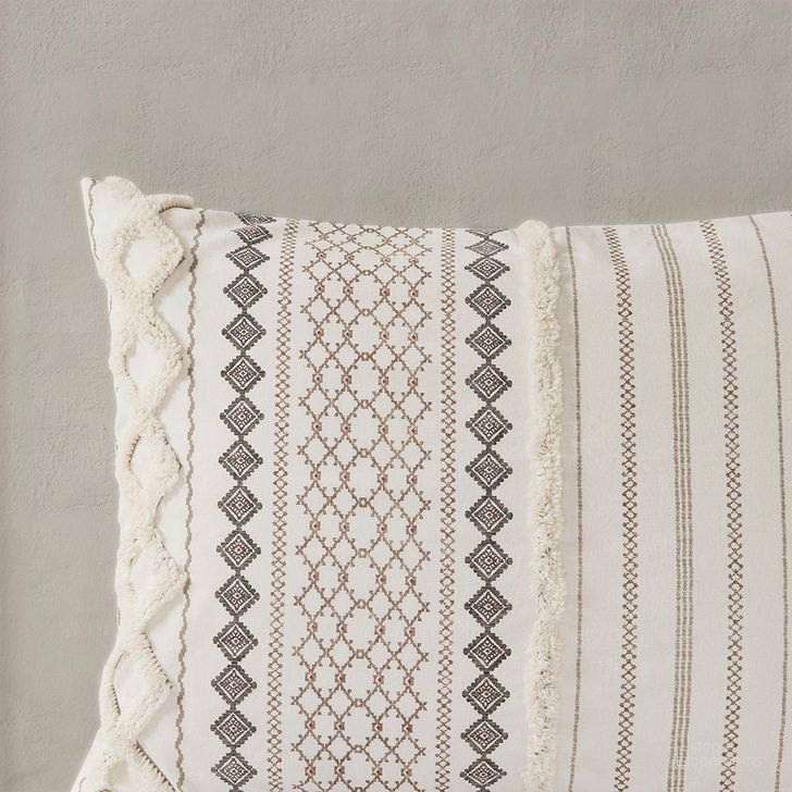 Bedding-Imani Cotton Printed Comforter Set w/ Chenille