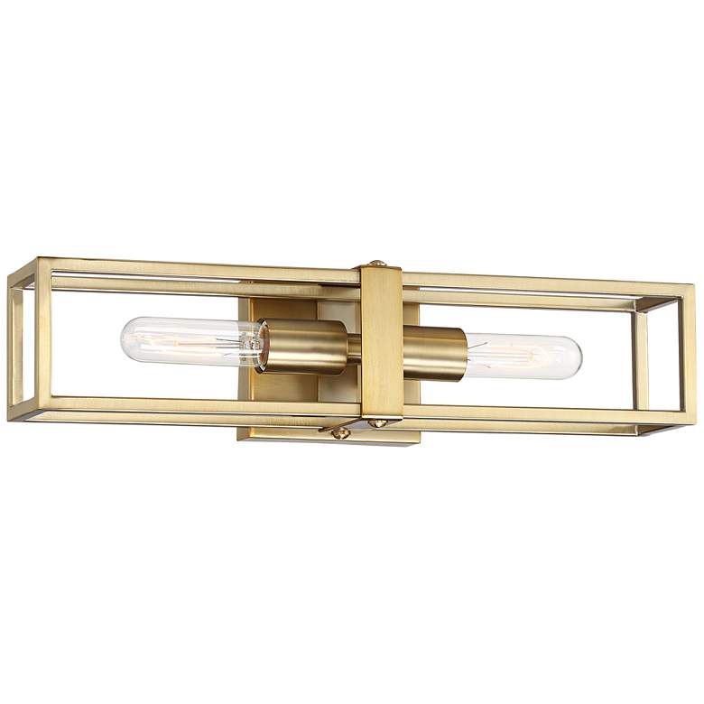 Sconce Fabrian 18 1/4" High Warm Brass 2-Light Wall