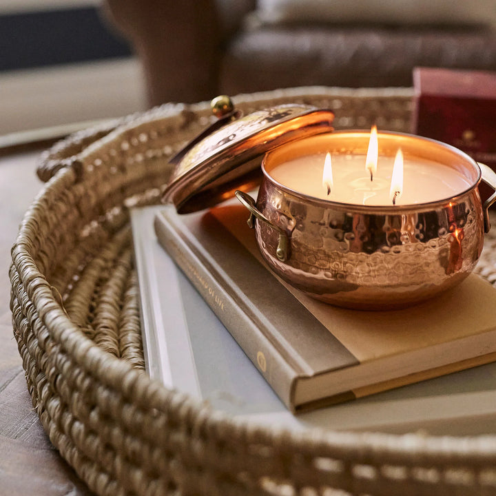 3-Wick Simmered Cider Copper Pot Candle
