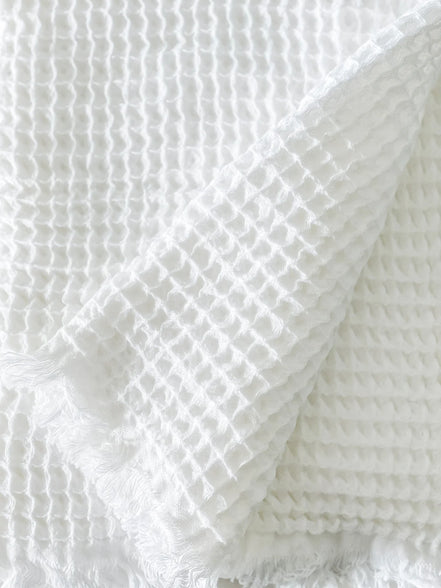 Turkish Cotton Waffle Throw