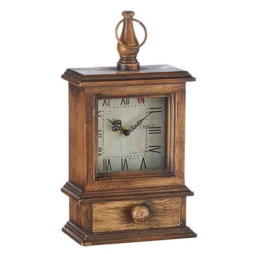 CLOCK 13.5" WITH DRAWER