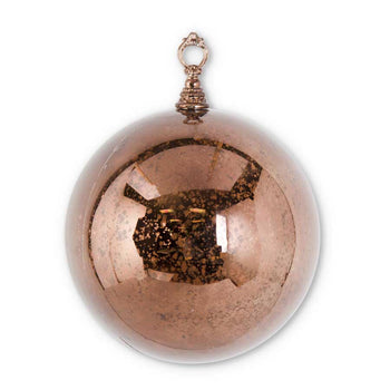 6.5 " Copper Brown Round Shatterproof Ornament