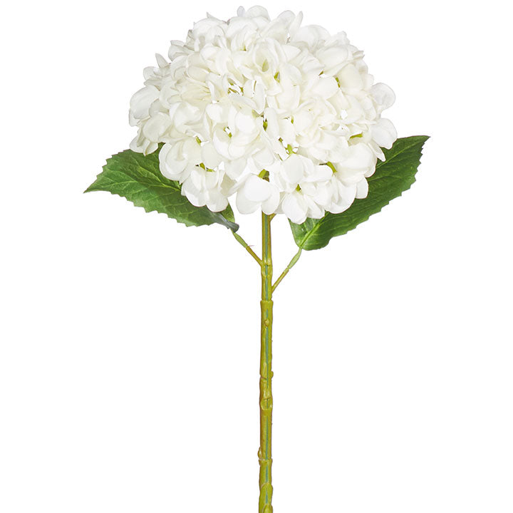 STEM 20" REAL TOUCH WHITE HYDRANGEA