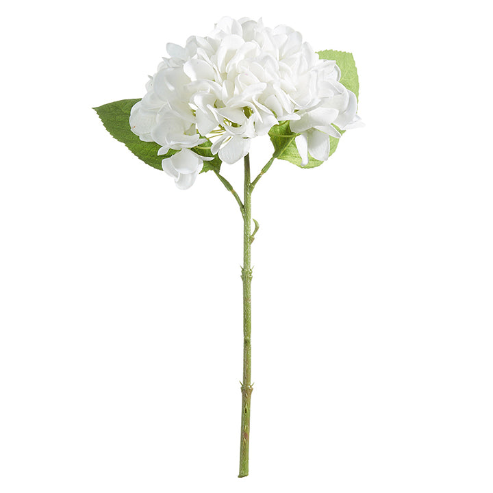 STEM 13" REAL TOUCH WHITE HYDRANGEA