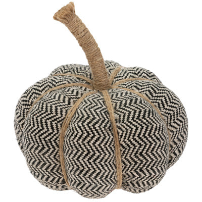 Black & Cream Chevron Pumpkin