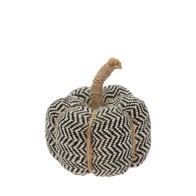 Black & Cream Chevron Pumpkin