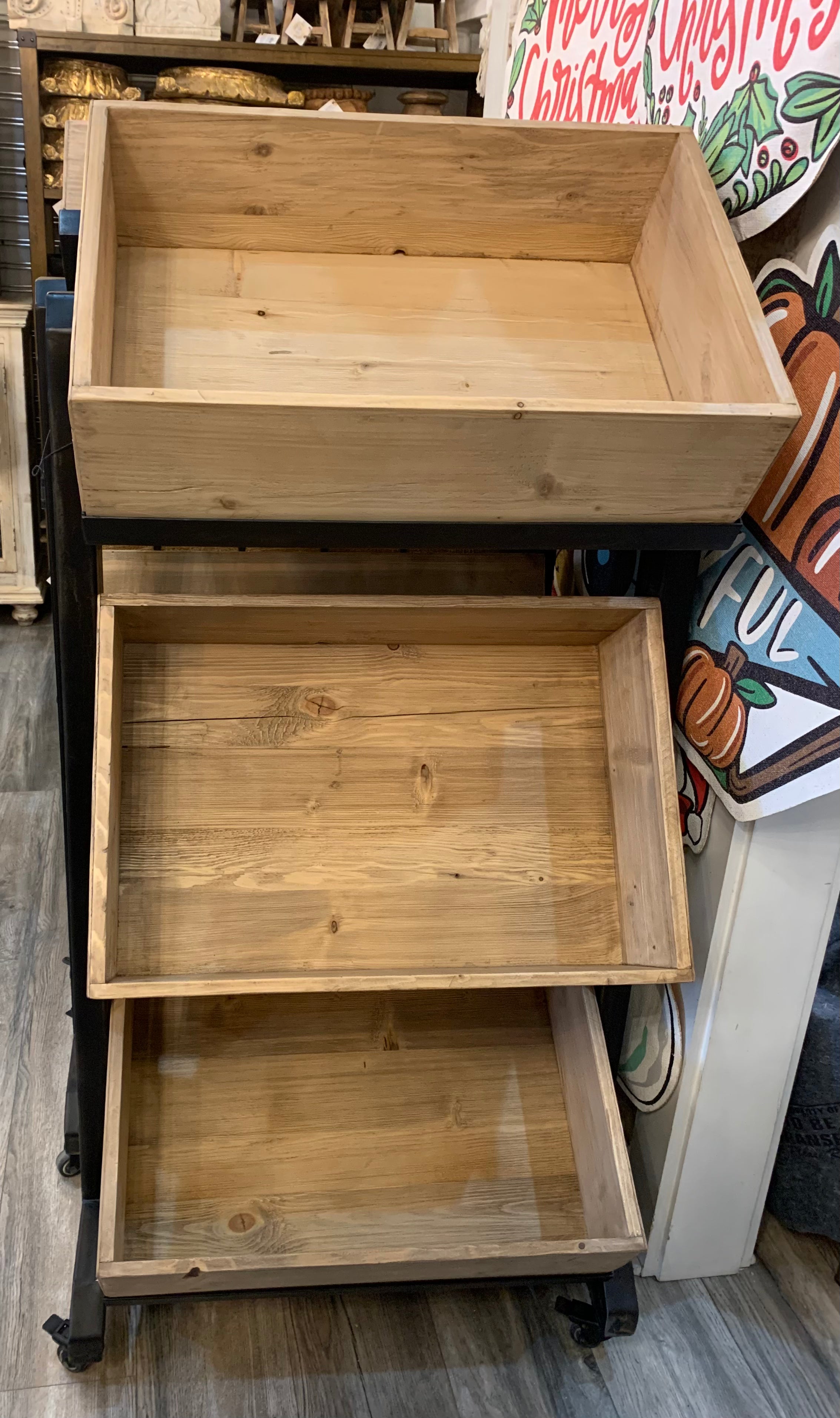 Dalton Reclaimed Wood Three Tier Stand