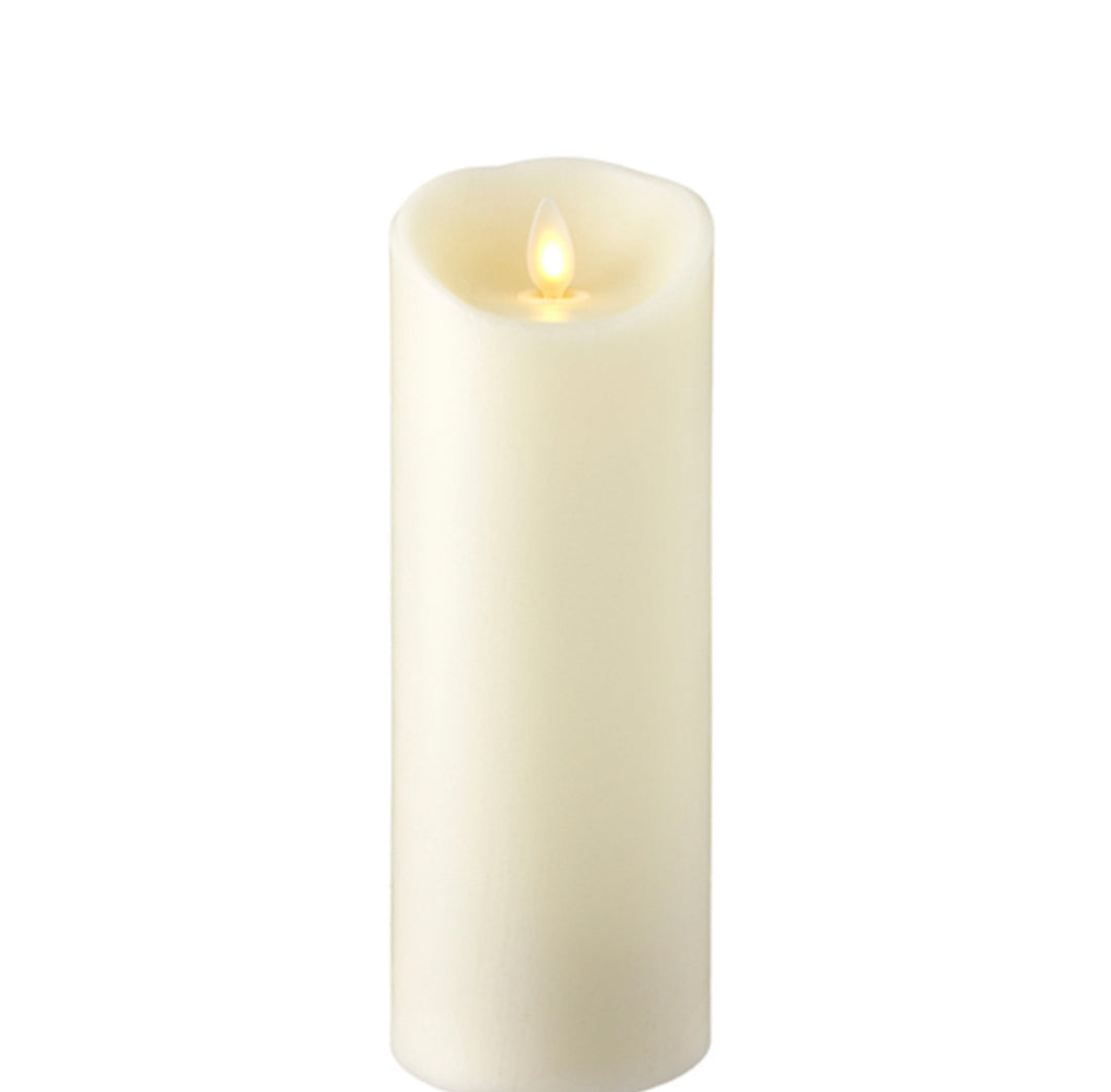 Candle Pillar Push Flame 3" x 8"