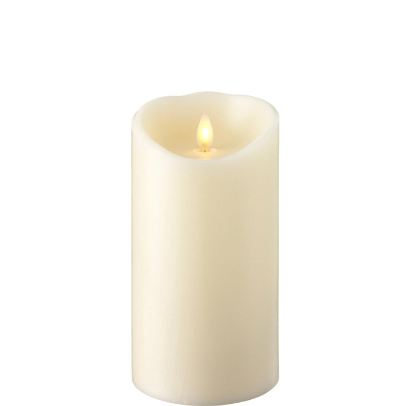 Candle Pillar Push Flame Ivory 4
