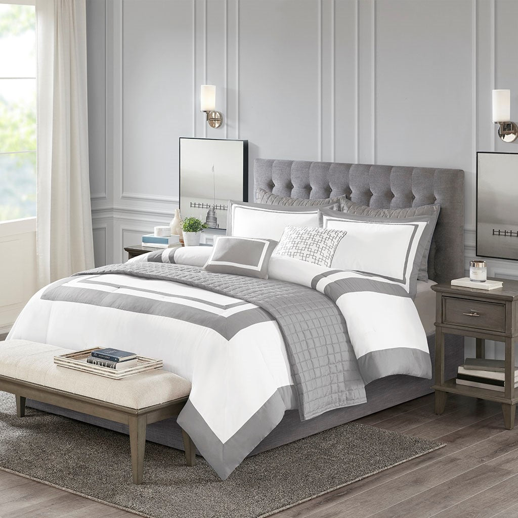 Bedding-Heritage 8 Piece Comforter and Coverlet Set Collection