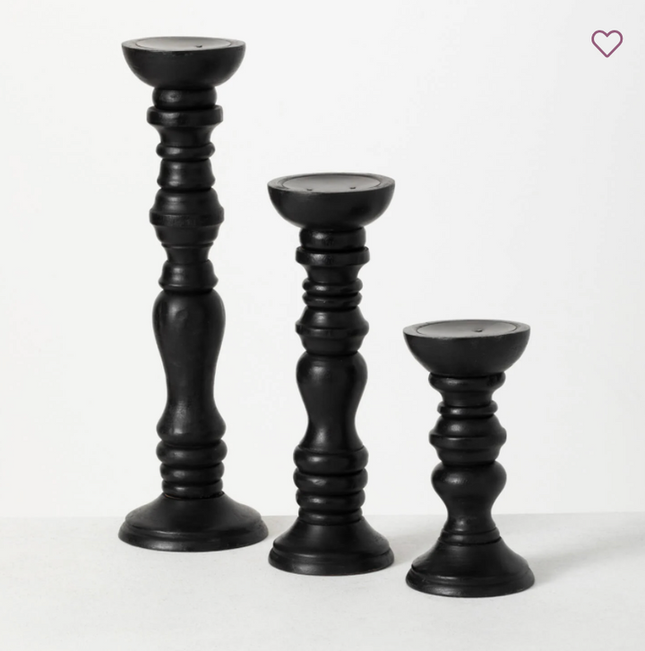 Candle Holder Pillar Black SUL Large