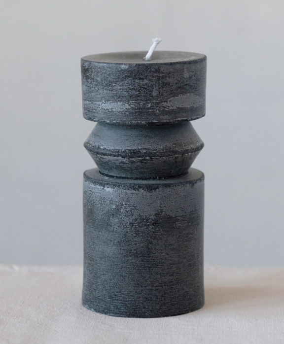 Unscented Totem Pillar Candle